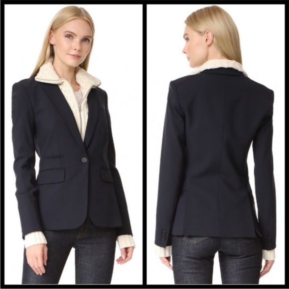 $398 RARE Veronica Beard Upstate Wool Knit dickey jacket insert and & cuffs set - Picture 1 of 15